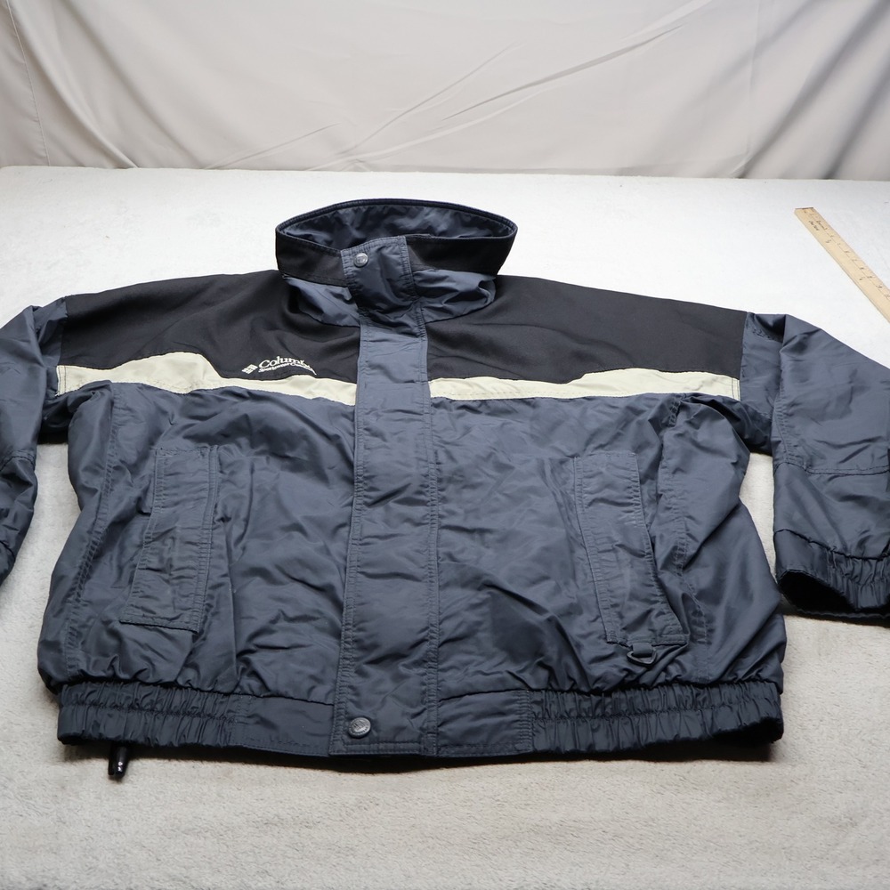 Columbia Jacket Men Large Black Bugaboo Rain Wind Ski Outdoor 3in1 Shell VTG